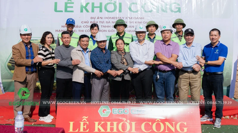 EGOGREEN khởi công dự án Homestay Kim Oanh tại Mê Linh: Khởi đầu cho một khu vườn nghỉ dưỡng xanh – an lành – đẳng cấp